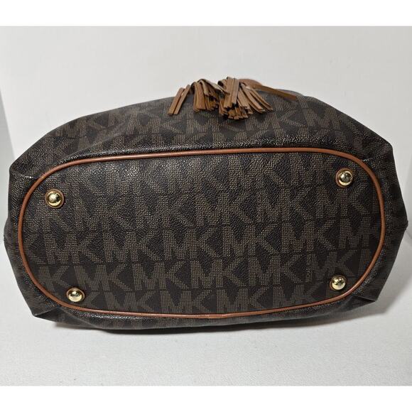 MICHAEL Michael Kors MARINA Hobo Bag Signature Canvas Tassel Drawstring Large - Picture 8 of 16